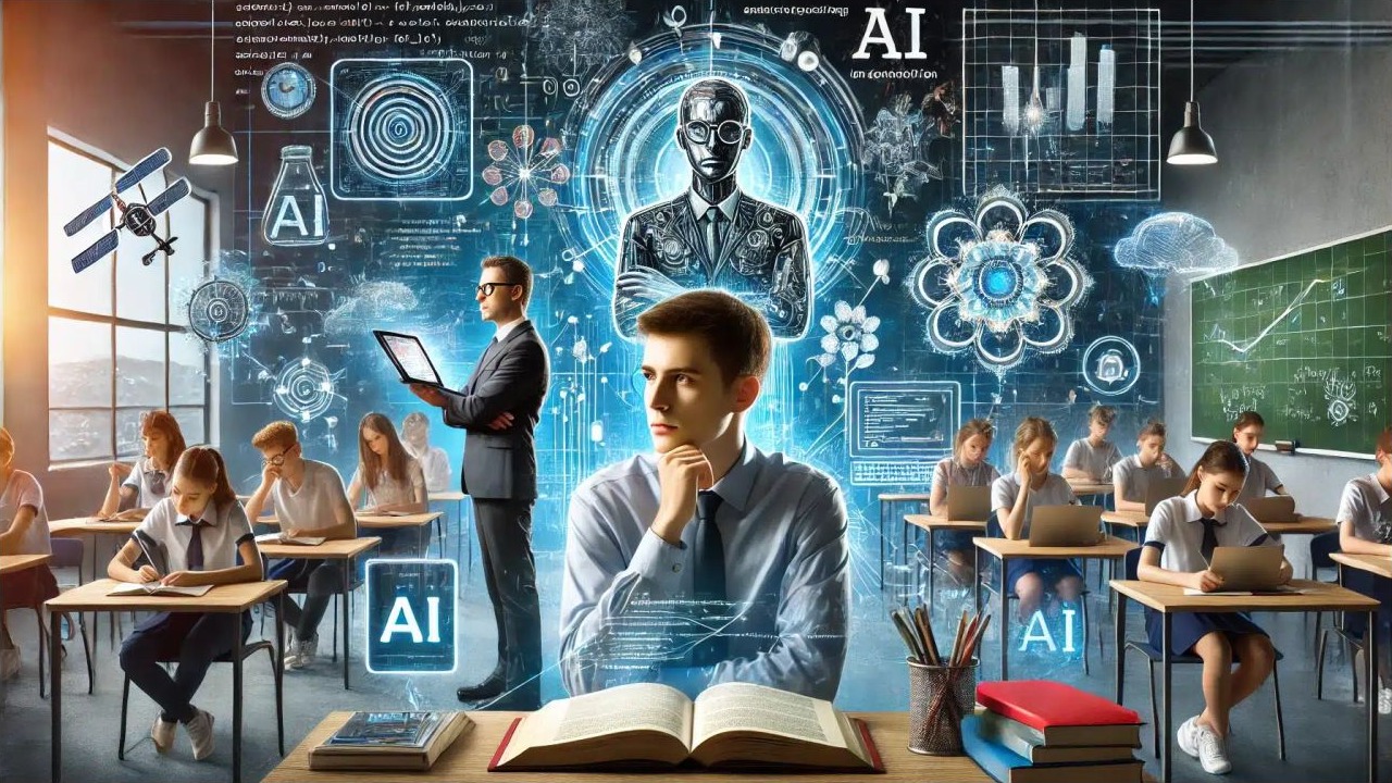 Cover graphic for Education in the Era of Artificial Intelligence