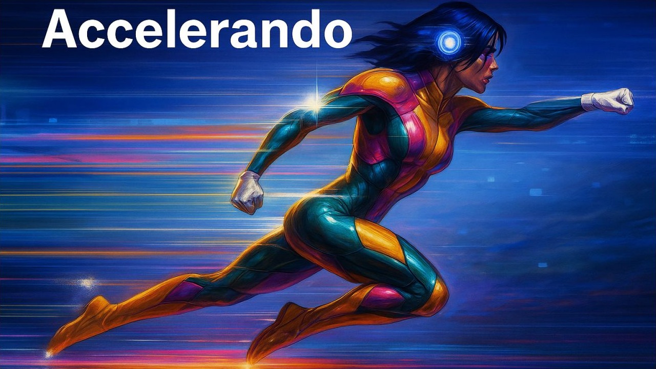 Cover graphic for Charles Stross's Accelerando in the Age of AI