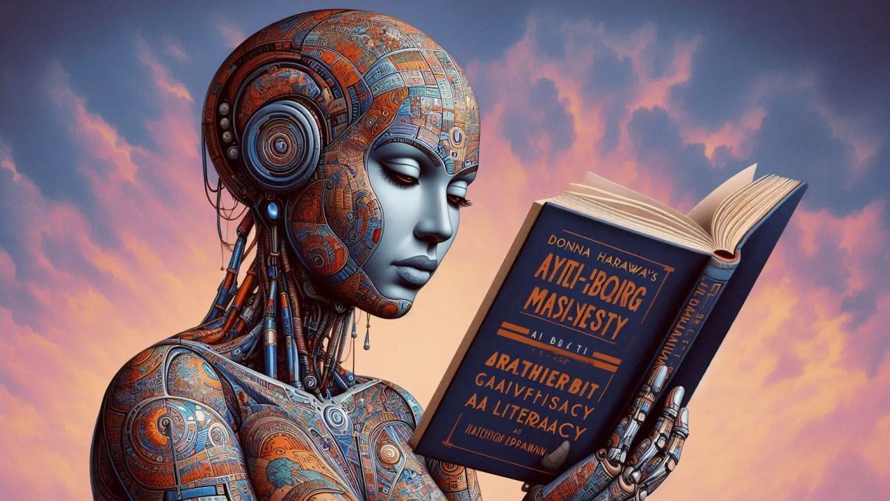 Cover graphic for Donna Haraway's Cyborg Vision: A Framework for Understanding AI Literacy in 2025