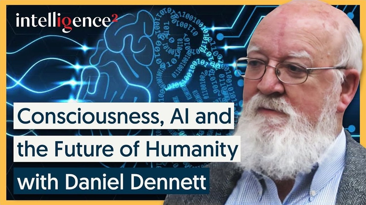 Cover graphic for The Philosophy of Consciousness in the Age of AI: Daniel Dennett on the Evolutionary Fitness of Artificial Minds