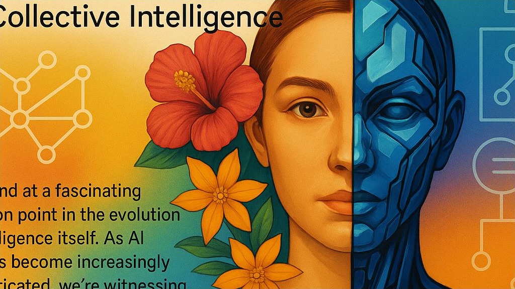 Cover graphic for Humans as Nodes: The Emerging Symbiosis of Collective Intelligence