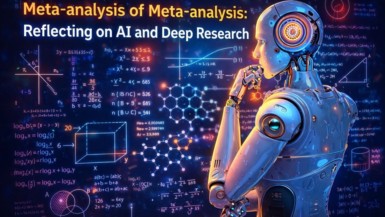 Cover graphic for Meta-analysis of Meta-analysis: AI and Deep Research