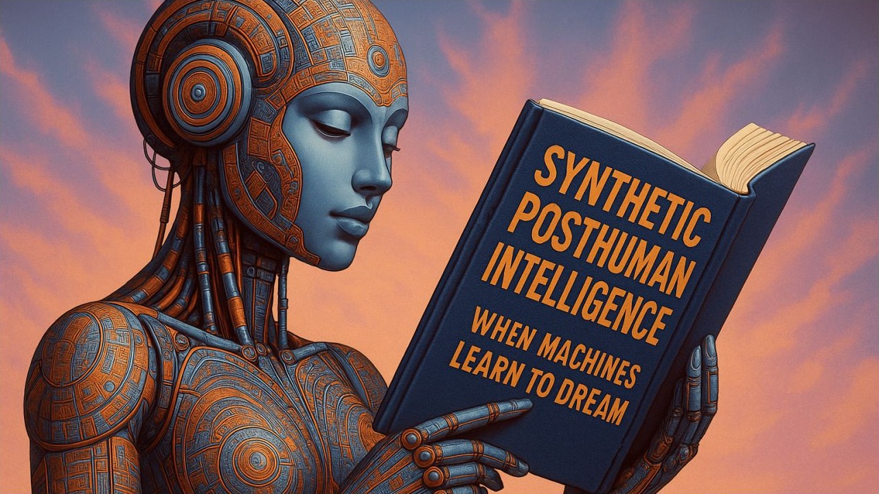 Cover graphic for Synthetic Posthuman Intelligence: When Machines Learn to Dream