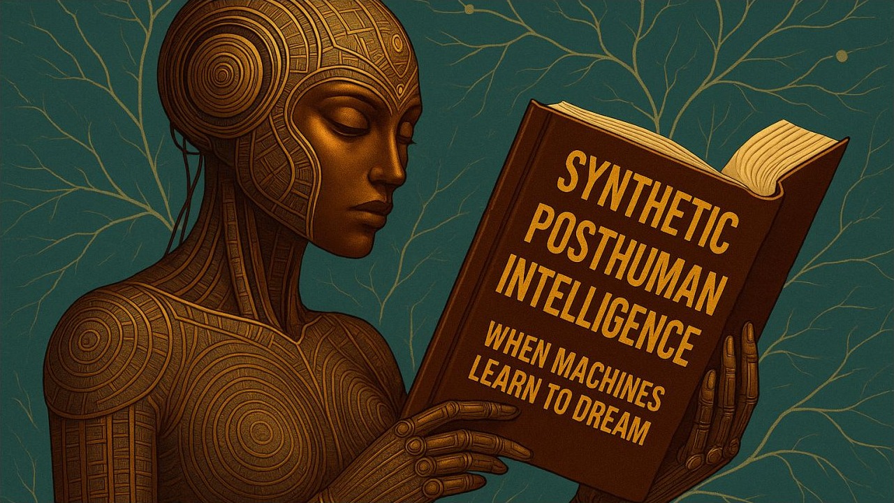 Cover graphic for Synthetic Posthuman Intelligence: When Machines Learn to Dream III of III